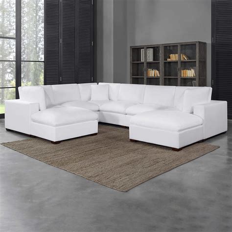 Thomasville Lowell 8-piece Fabric Modular Sectional, White – Danca Furniture in Little Rock, AR