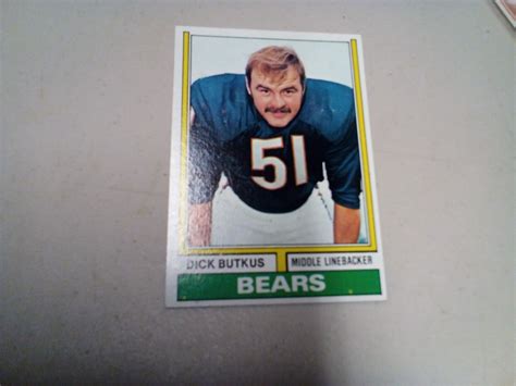 1974 Topps Football Nice Card 230 Dick Butkus Hall Of Fame Beautiful