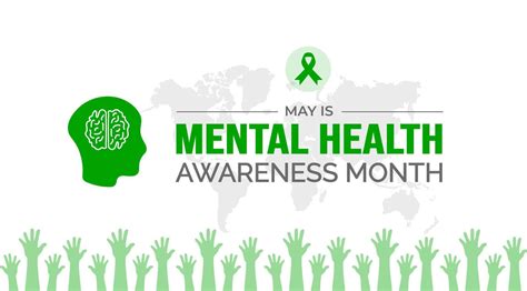 Mental Health Awareness Month background or banner design template ...