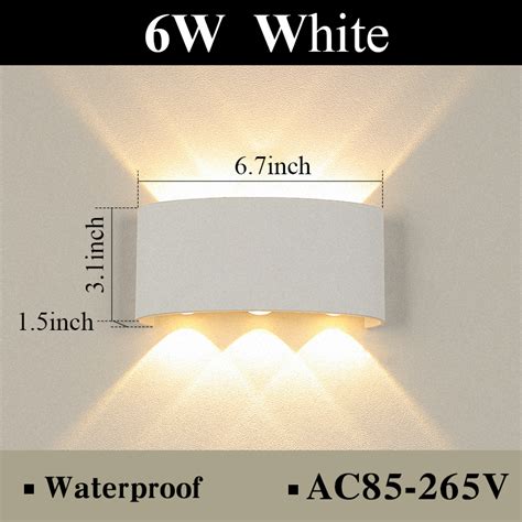 Ip65 Water Proof Led Wall Sconce Up Down Wall Mounted Lamps Cordless