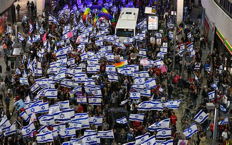 11e semaine de manifestations pro démocratie en Israël Edelstein