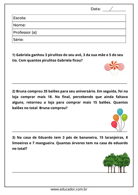 Atividades De Matematica Para 3 Ano Do Ensino Fundamental