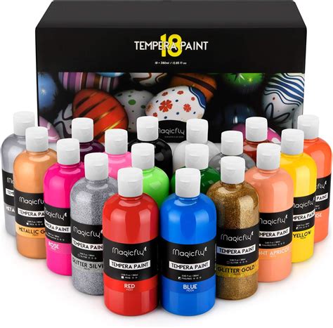 Magicfly Témperas para Niños 18 Colores 380 ml Gran Volumen Set de