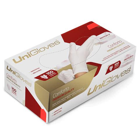 UNIGLOVES LUVA PROCED NÃO CIRURGICO CONFORTO LATEX P SPO 100UN