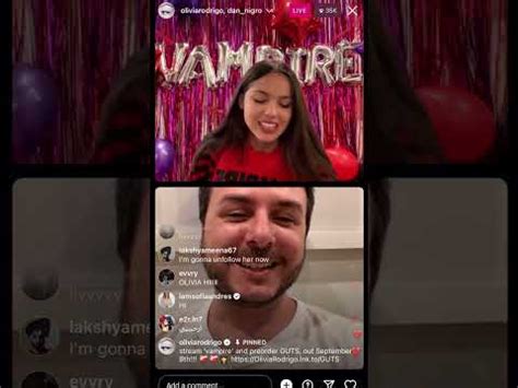 Olivia Rodrigos Vampire Instagram Live With Dan Nigro Madison Hu