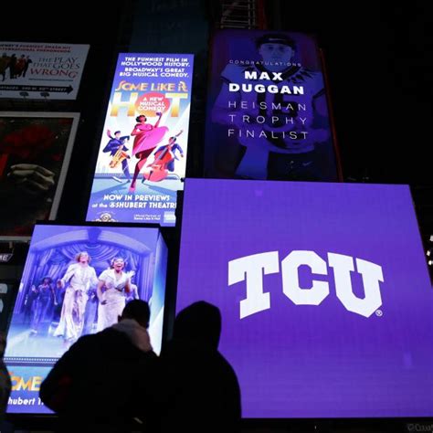 TCU Turns Times Square Purple