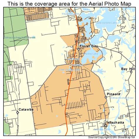 Aerial Photography Map of Floral City, FL Florida