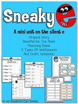 Sneaky E / Silent E Activities For Your Classroom | Clever classroom ...