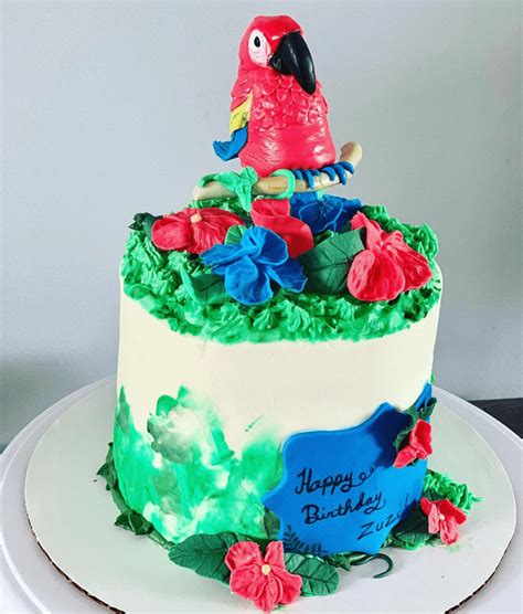 Parrot Birthday Cake Ideas Images Pictures