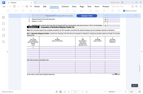 For How To Fill In IRS Form 709