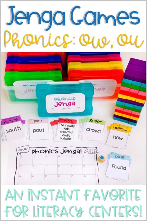 Phonics Jenga Ow Ou