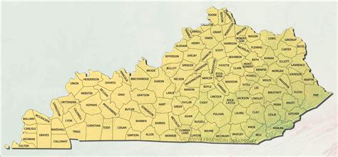 Kentucky Counties Map