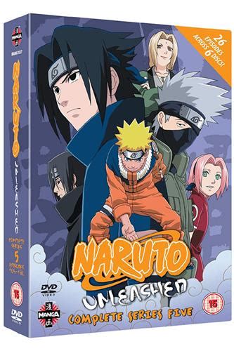 Naruto Unleashed Complete Series 5 Ep 105 130 DVD Hayato Date