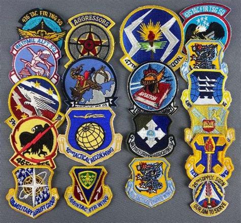 Group Of 19 Us Military Air Force Squadron Patches Matthew Bullock Auctioneers