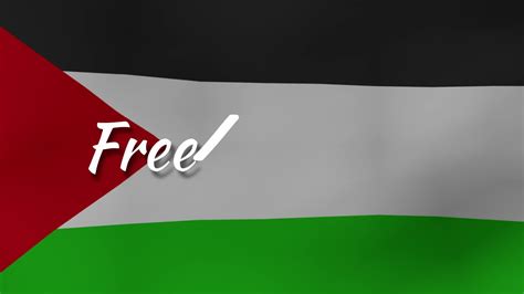 Animation of the Palestinian flag flying. free palestine text animation ...