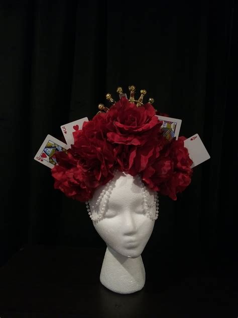 Queen Of Hearts Head Piece Flower Crown Etsy In 2022 Queen Of