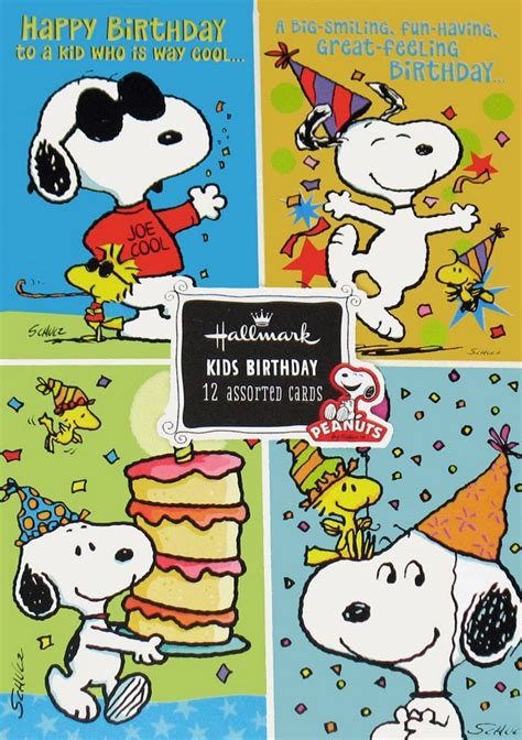 Peanuts Gang Kids Birthday Cards Boxed Set | snoopn4pnuts.com