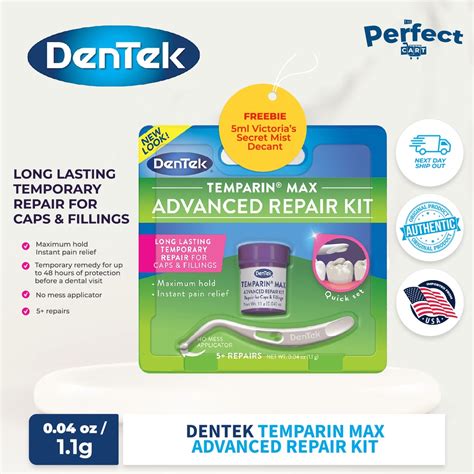 Dentek Temparin Max Lost Filling And Loose Cap Repair Kit Shopee Philippines