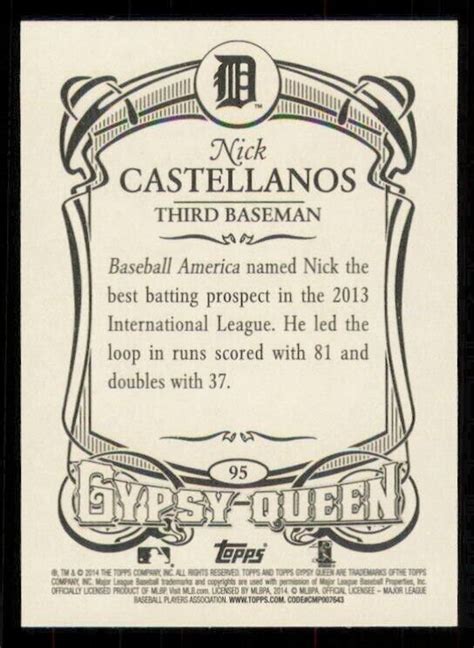 Topps Gypsy Queen Nick Castellanos Rookie Rc Ebay