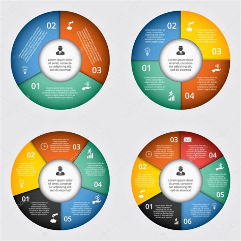 Elementos de círculo vectorial para infografía 2023