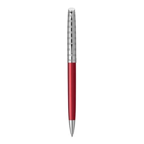 Waterman Hemisphere Deluxe Stylo Bille Rouge Avec Capuchon Cisel