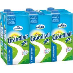 Grandlait Lait demi écrémé stérilisé UHT Candia Intermarché