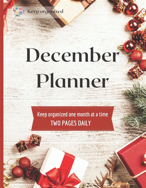 December Planner: Single one month planner, 8.5x11 inches, 2-page daily ...