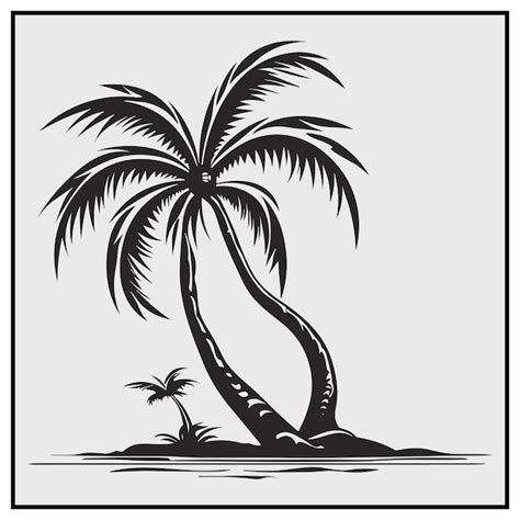 Premium Vector Palm Trees Black And White Vector