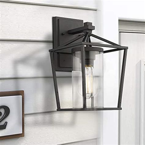 Emliviar Exterior Wall Light 1 Light Outdoor Wall Sconce Black Finish