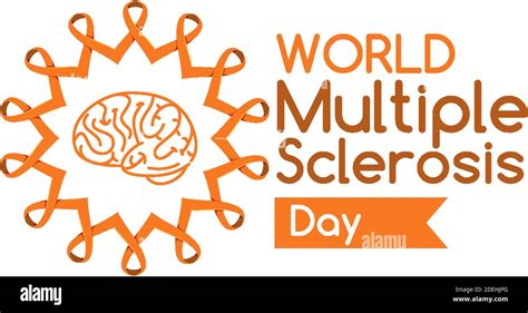 World Multiple Sclerosis Day Logo Or Banner Illustration Stock Vector