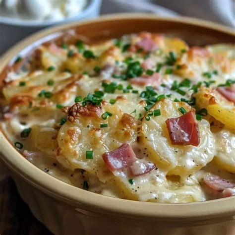 Slow Cooker Scalloped Potatoes With Ham Recipecs