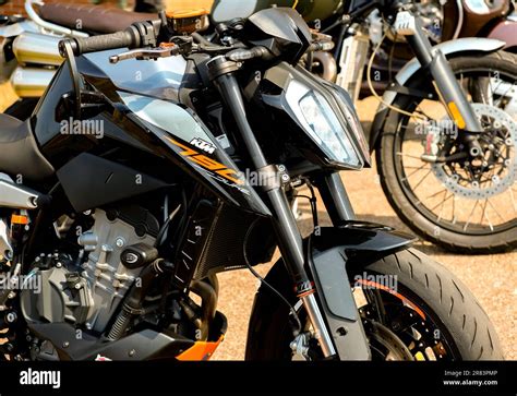 Front End Of A KTM Duke 790cc Naked Motorcycle Parked Up On Hunstanton