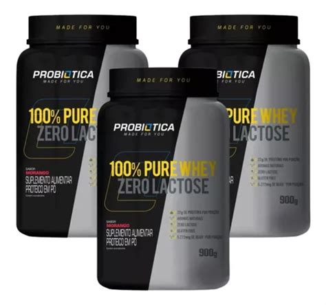 Kit X Pure Whey Zero Lactose Probi Tica Envio Imediato