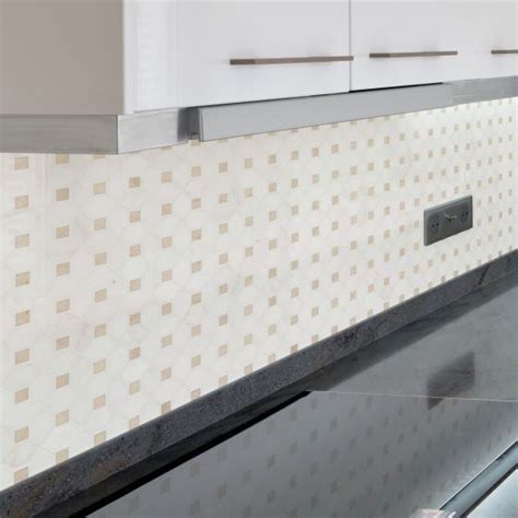 Bianco Dolomite Crema Dotty Polished Marble Mosaic In 2022 Patterned