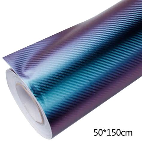 Aliexpress Buy Cm D Carbon Fiber Vinyl Wrap Film Chameleon