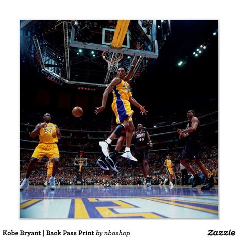 Kobe Bryant Back Pass Print Shaquille O Neal Kobe Bryant Poster