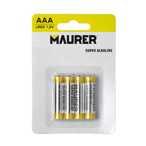 Pila Maurer Alcalina Aaa Lr Blister Piezas Materiales Moris