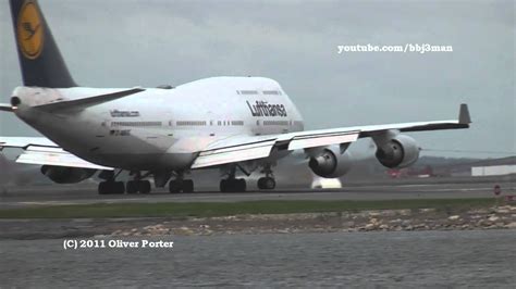 Lufthansa 423 Heavy Boeing 747 430 D ABVX Departing 22L At Boston