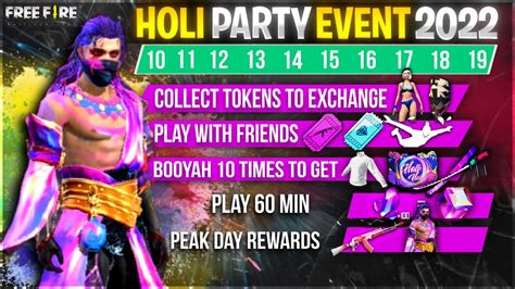 Holi Event Freefire 2022 Holi Event Calendar 2022 Holi Event Confirm Date Freefire New