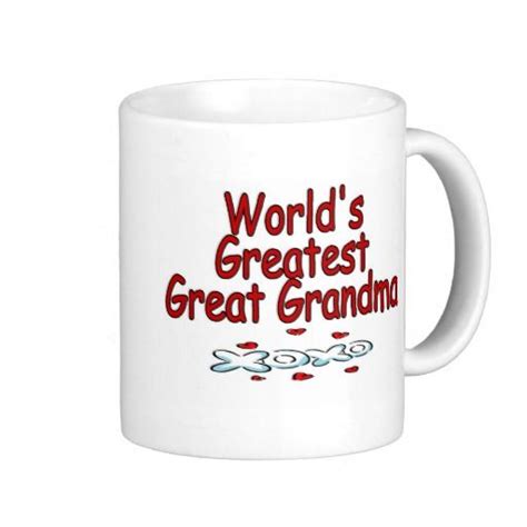 Worlds Greatest Great Grandma Coffee Mug Mugs Grandma