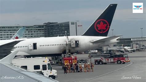 Air Canada Boeing 777 damaged by Ground Vehicle on Fire - Aviation A2Z