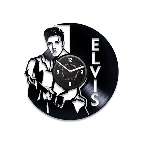 Elvis Presley Rock N Roll King Vinyl Record Clock Music Legend Wall Art