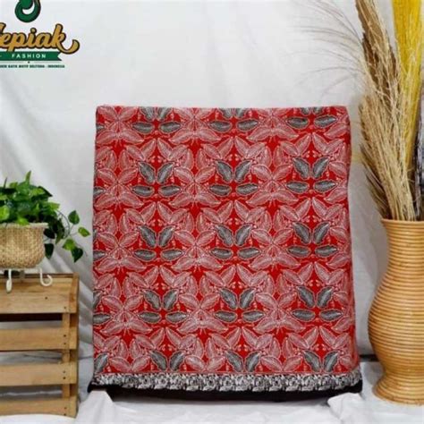 Jual Sepiak Belitong Batik Kombinasi Cetak Daun Simpor Tulang Series Di