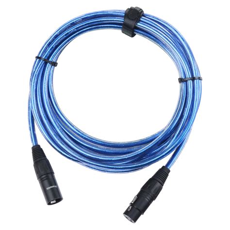 Pronomic Stage câble pour microphone XLR 5 m bleu métallique