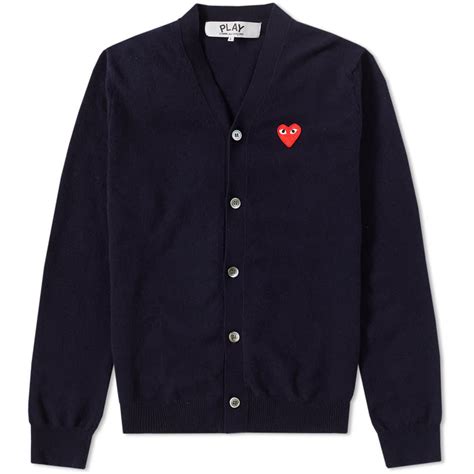 Comme des Garcons Play Cardigan Navy & Red | END. (Europe)