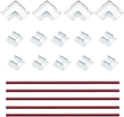 JOYLIT Connecteur Ruban LED 2 Broches 10MM 10PCS Connecteur Sans