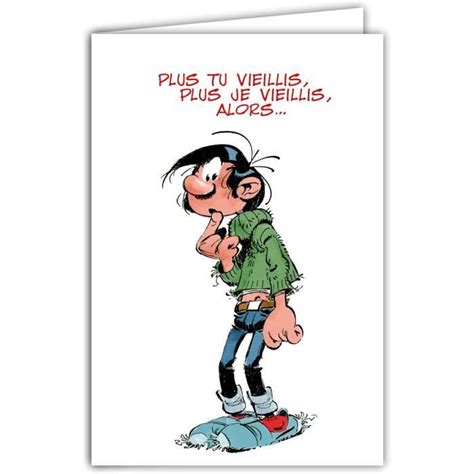 Gaston Lagaffe Glct Carte D Anniversaire Avec Motif Escargot