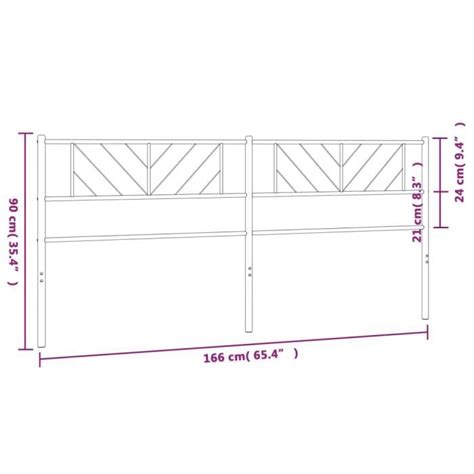 Atyhao T Te De Lit M Tal Blanc Cm A Cdiscount Maison