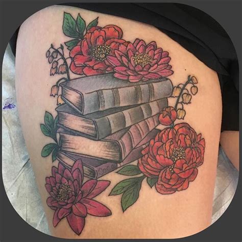 Book Stack Tattoo