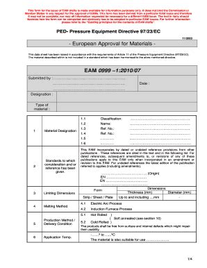 Fillable Online Ec Europa Standard Form For The Issue Of European